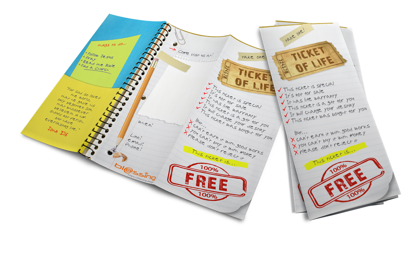 TICKET OF LIFE TRI-FOLD BROCHURE